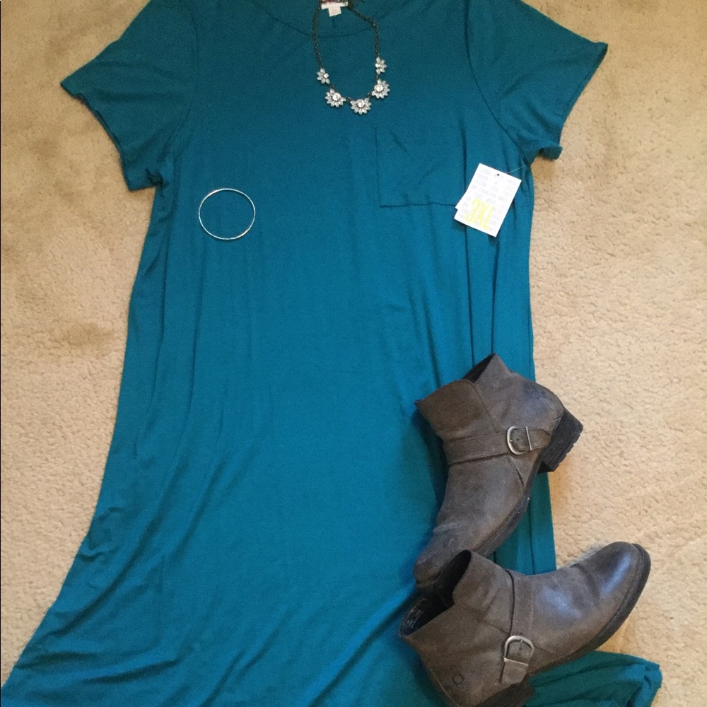 NWT Lularoe Carly dress 3xl xxxl teal turquoise